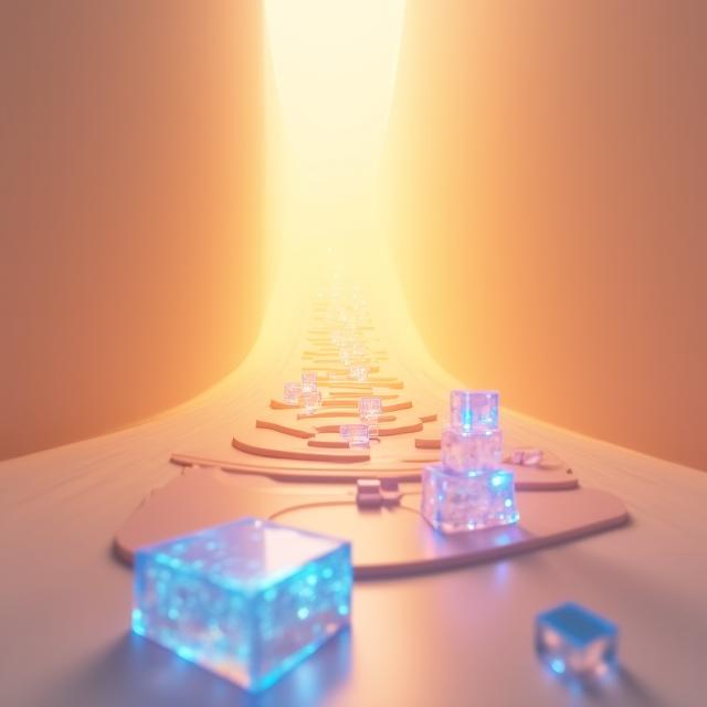 Abstract visualization of crypto education and growth